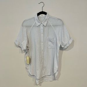 NWT Wilfred Free Boyfriend Linen Shortsleeve Shirt | size: XS